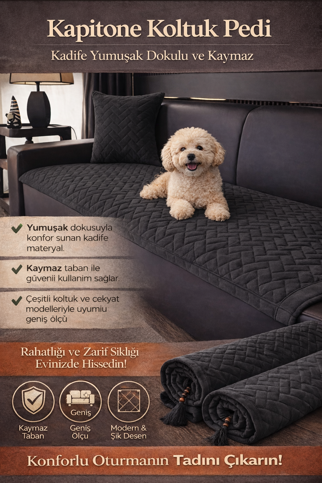 PetPad™  Kapitone Koltuk Koruyucu