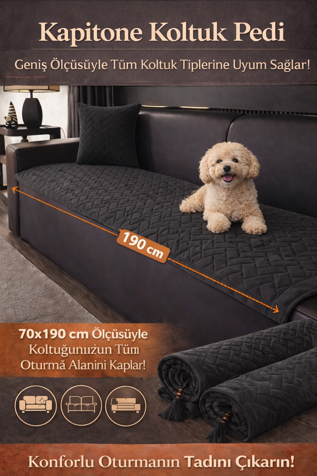 PetPad™  Kapitone Koltuk Koruyucu