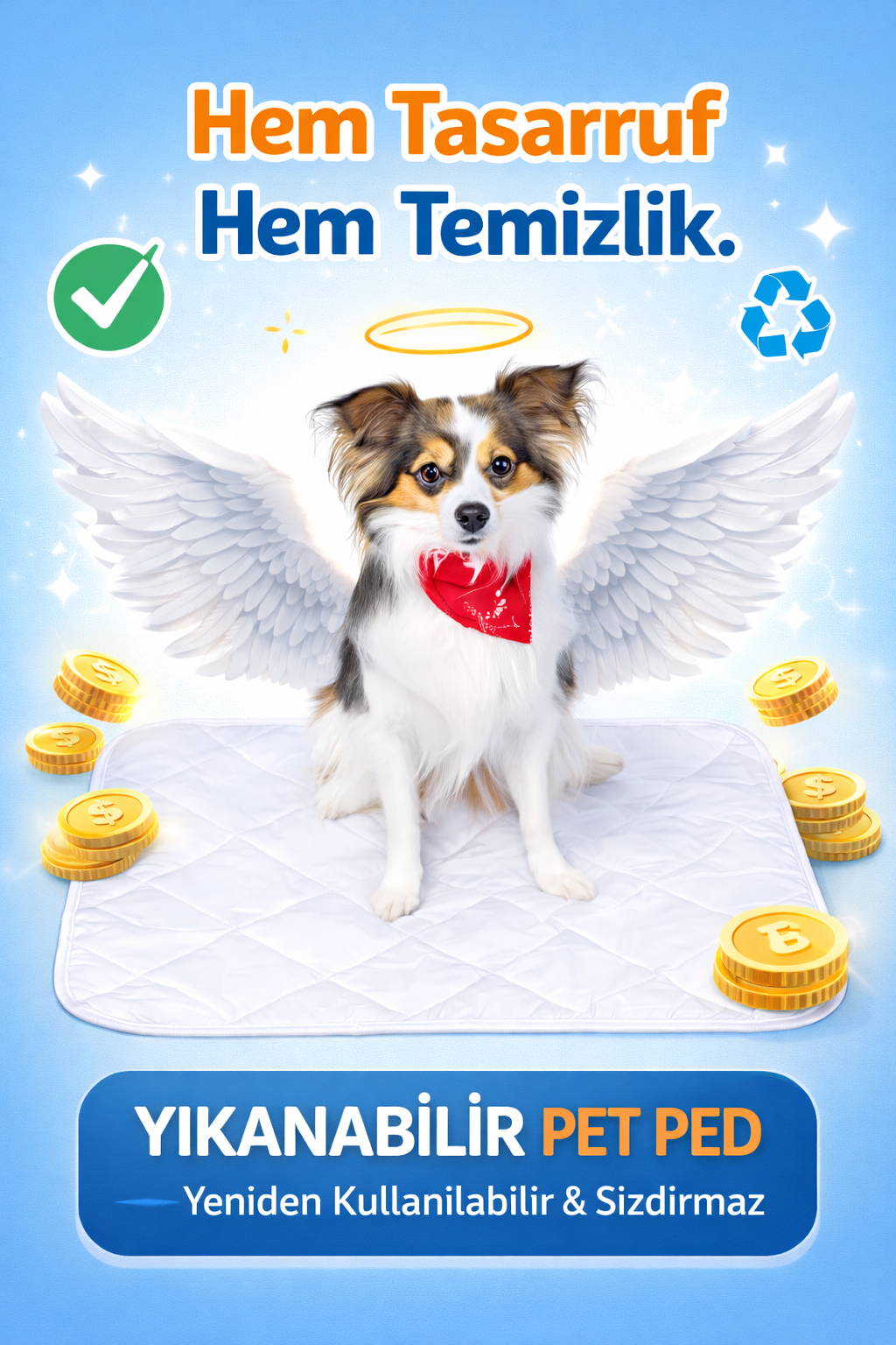 PetPad™ Yıkanabilir Sızdırmaz Evcil Hayvan Pedi